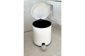 Resim Primanova Cigo Çöp Kovası+Tuvalet Fırçası Beyaz Iç Kova Siyah 