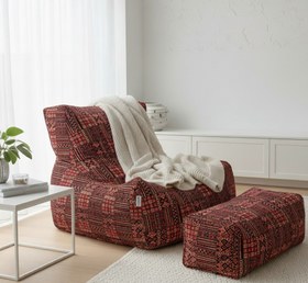 Resim Vintage Turkish Velvet Puff Vintage Armut Koltuk - Vintage Turkish 