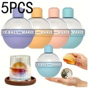 Resim Userfriendly11 Pastel Renk 5 Adet Silikon Buz Topu Kalıbı Yavaş Eriyen İçecek Kokteyl Soğutucu 