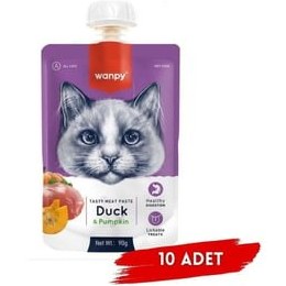 Resim Wanpy Ördekli ve Bal Kabaklı Sıvı Kedi Ödülü 90 Gr x 10 Adet 