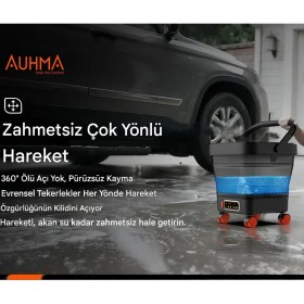 Resim Hsc Bilişim Yüksek Basınçlı Yıkama Makinesi Fırçasız Katlanır Kovalı 150W 14/16 Bar 13 Litre 