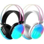 Resim Techno Stock Kulak Üstü Kablosuz Bluetooth Kulaklık Unısex Renkli Işıklı Kulaklık 