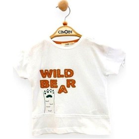 Resim Çikoby Erkek Bebek Pamuklu Kısa Kollu Tshirt-13806-beyaz Beyaz 