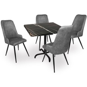 Resim Beymobilya Indigo Werzalit Yuvarlak - Çırağan Masa Takımı (90 Cm Çap) (520891663) 