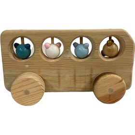 Resim Ahşap Boncuklu Otobüs 