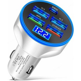 Resim Toplam 250w Araç Şarj Cihazı 4usb Pd Tip C Hızlı Şarj Otomatik Cep Telefonu White ' Beyaz 