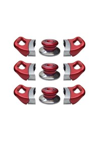 Resim Kırmızı Tencere Tava Yan Kulpları Ve Kapak Kulpu Seti - 3 Set Diğer 