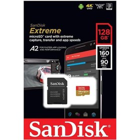 Resim Sandisk Extreme 128GB 160mb/s MicroSDXC Hafıza Kartı 