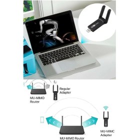 Resim Nm-store Dual Band Ac1200 Usb 3.0 Adaptör Kablosuz Wifi Yükseltici 