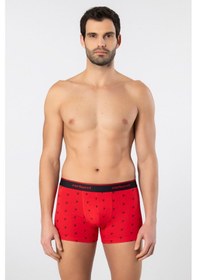 Resim Cacharel Erkek Desenli Likralı Boxer 3'lü Paket 1339/lacivert 5 Lacivert 