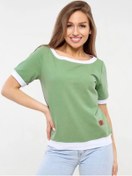 Resim Iren Renetti Büyük Beden Kısa Kollu Spor Sweatsh 165957034 Yeşil 