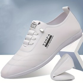 Resim Erkekler için Nefes Alabilir Günlük Sneakerlar - Yumuşak Taban, Bağcıklı, Her Mevsim İçin Uygun 