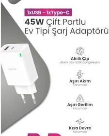 Resim iPhone 17 uyumlu ve Note 45W PD Çift Port Adaptör, 045GNXV96 