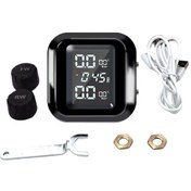 Resim Synodicmonth Motosiklet Harici Lastik Basınç Sensörleri Güneş Enerjili Tpms Lastik Basıncı İzleme Sistemi Lastik Alarmı Dijital Ekran 