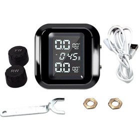 Resim Synodicmonth Motosiklet Harici Lastik Basınç Sensörleri Güneş Enerjili Tpms Lastik Basıncı İzleme Sistemi Lastik Alarmı Dijital Ekran 