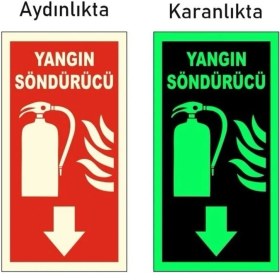 Resim Yangın Söndürücü 12X25CM 3mm Fotolümenli 