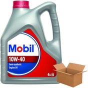 Resim Mobil 10W-40 Yarı Sentetik Motor Yağı 4 x 4 L 