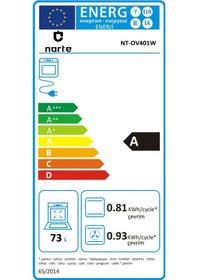 Resim Narte NT-OV401W 73 L Ankastre Fırın Beyaz 