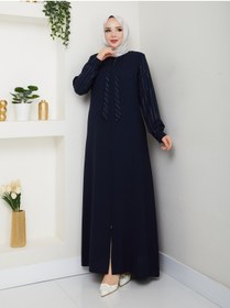 Resim SG SARİALGİYİM YENİ SEZON TAŞ VE LAZER BASKI DETAYLI YAZLIK KALİTELİ ABAYA FERACE 