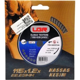 Resim Ugr Hassas Ince Seramik Fayans Kesici Elmas Testere 115×1.2 