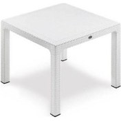 Resim Plastik Ayaklı Beyaz Rattan Bambu Masa 90x90 Ebat - Hızlı Ve Ücretsiz Kargo Nocolor-a0d6e5b2 