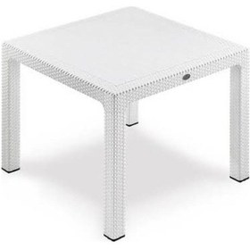 Resim Plastik Ayaklı Beyaz Rattan Bambu Masa 90x90 Ebat - Hızlı Ve Ücretsiz Kargo Nocolor-a0d6e5b2 
