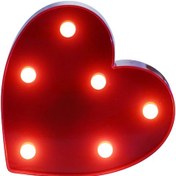 Resim Jeehugo Kırmızı Kalp Şekilli Led Dekoratif Işık - Ip42 Su Geçirmez - Sadece Sıcak Beyaz Aydınlatma - 2xaa Pil İle Çalışır Pil Dahil Değil - Parti, Düğün, Ev Dekorasyonu İçin Uygun Kırmızı 