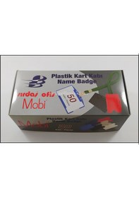 Resim Yaka Kartı Poşeti Kimlik Boy Yatay Sert Plastik Mavi Kimlik Kartı 