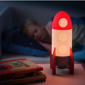 Resim IKEA AFTONSPARV Çocuk Masa Lambası , Çok Renkli, 15x30 cm, LED'li Uzay Temalı 