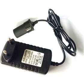 Resim Araba Güç İnvertörü, Ac'den Dc'ye Dönüştürücü, 240v-12v Dc Araba Dönüştürücü Çakmak Soketi Voltaj 