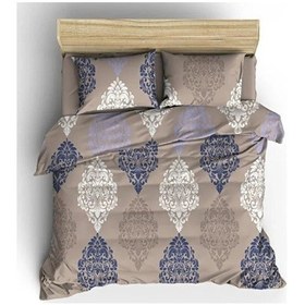 Resim Çarşafı Lastikli Pamuklu Nevresim Takımı Tek Kişilik Kahve 