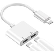 Resim Telefon Aksesuarları Iphone Lightning 3.5mm Kulaklık Şarj Çevirici Dönüştürücü Çoklayıcı, Iphone 7-8 -11 Max Plus 