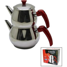 Resim Aile Büyük Boy Küre Çelik Çaydanlık Seti Üst: 1.2lt - Alt: 2lt 5 Çok Renkli 