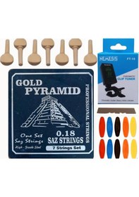 Resim Gold Pramid 0.18 Kısa Sap Bağlama Teli 5'Li Ekonomik Set 