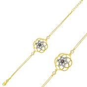 Resim Silver Gold Yellow Flower of Life Women's Bracelet 