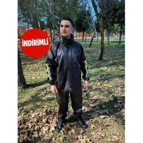 Resim Geborgenheit Reflektörlü Motorcu Yağmurluk Kalın Motosiklet Yağmurluk Motosiklet Aksesuarları Motor için Cepli 