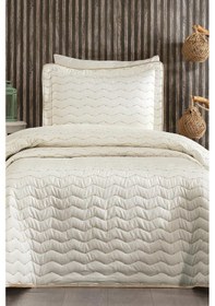 Resim Perla Tek Kişilik Yatak Örtüsü 180x240 Krem Krem 