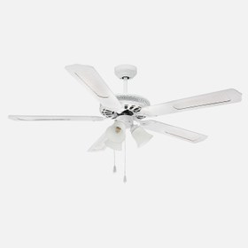 Resim Dlc Karayel 132cm Bakır Motor 3 Lambalı Tavan Vantilatörü Beyaz 