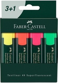 Resim Faber-castell Textliner Fosforlu Kalem 3+1 Çok Renkli 