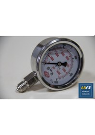 Resim Simga 63 0-1000 Bar 1.6 Skl Gliserinli ALTtan Manometre 