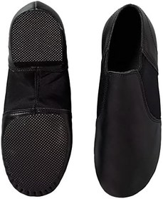 Resim Jazz Ayakkabı, Hakiki Deri Slip On/Lace Up Modern Jazz Dans Ayakkabıları Çocuklar Yetişkinler için 