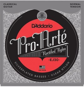Resim D'addario Ej30 Klasik Gitar Tel Seti 4/4 . Rectıfıed Clear Nylon 