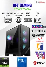 Resim MSI DFS GAMING POPOL INTEL I9 14900K-B760M WIFI-RTX 5070 TI 16GB-32GB DDR5 RAM-1TB M.2 SSD-OYUNCU BİLGİS 