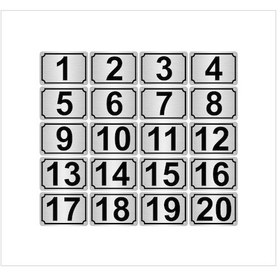 Resim Metal Kapı,Masa,Dolap Numarası 7Cmx10Cm 20 Adet (1…20) (429037463) 