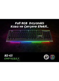 Resim Inca Klavye IKG-452 Empousa Kablolu Mekanik Oyun Klavyesi Kare Tuş Formu ile 