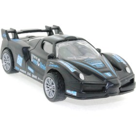 Resim MEGA Die Cast Çek Bırak Metal Siyah Yarış Arabası 88 