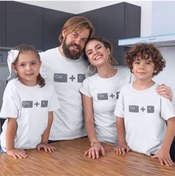 Resim HediyeMania Ctrl-c Ctrl-v Baskılı 4lü Aile Boyu Tişört Kombini Anne Baba 2 Çocuk Tshirt Aile Kombini 