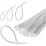 Resim 100 Adet Plastik Cırt Kelepçe Kablo Bağı Kablo Düzenleyici-4.8 X 380 Mm /cırt100/ 