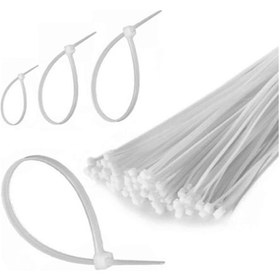 Resim 100 Adet Plastik Cırt Kelepçe Kablo Bağı Kablo Düzenleyici-4.8 X 380 Mm /cırt100/ 