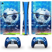 Resim Kt Grup Futbol Topu Playstation 5 Slim Disk Versiyon Sticker Kaplama Seti 